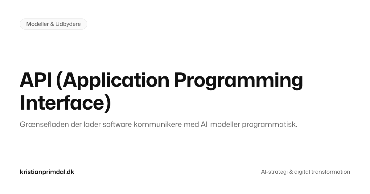 Api Er Hvad er API (Application Programming Interface)? — AI Ordbog
